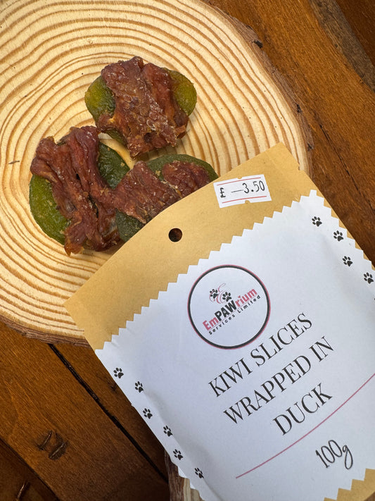 Kiwi Slices Wrapped in Duck