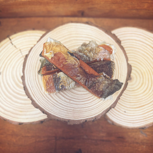 Fish Skin and Chicken Sticks