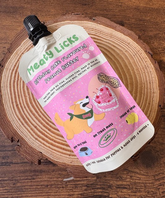 Meaty Licks Peanut Butter (Birthday Cake)