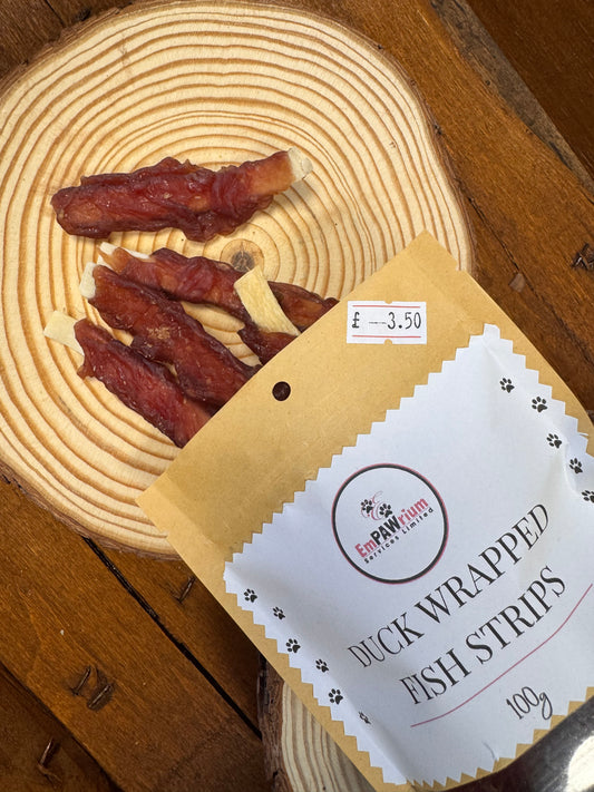 Duck Wrapped Fish Strips