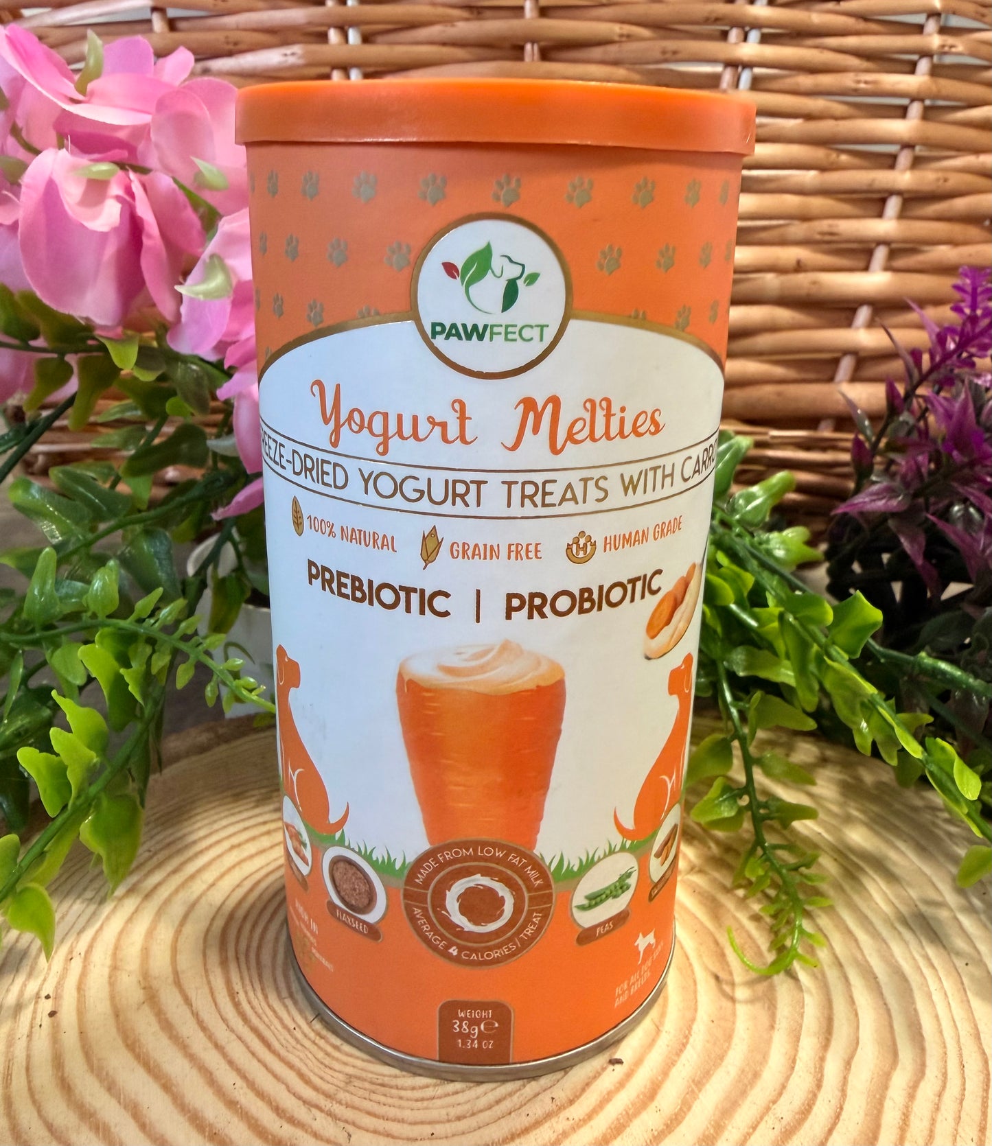 Freeze Dried Yogurt treats with Carrot
